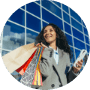 Happy Woman Shopping