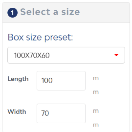 Design step one interface on Pakko’s packaging platform