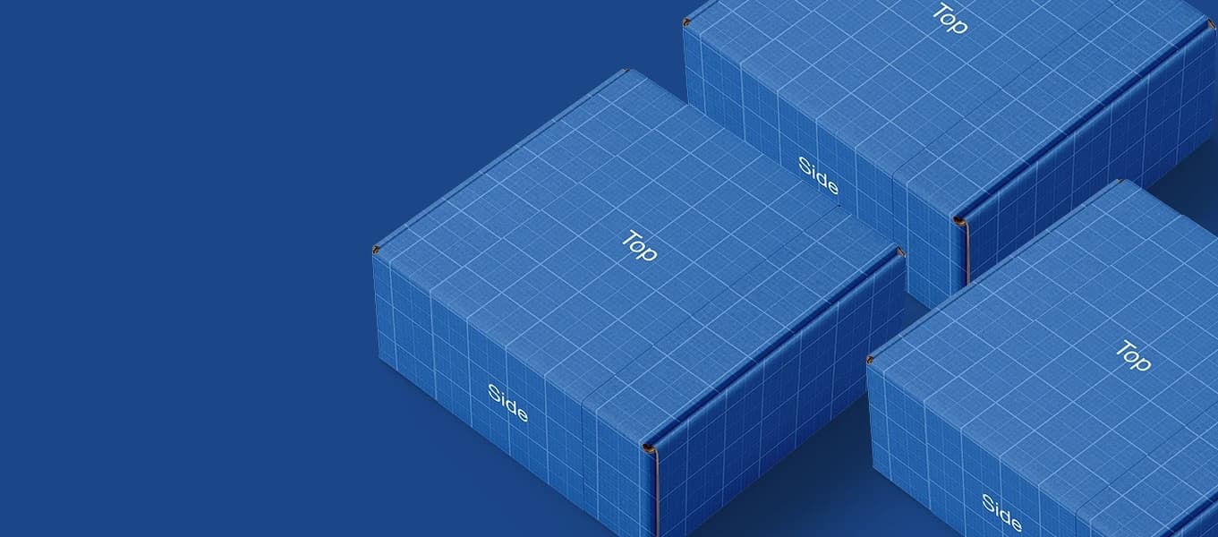 blue box background
