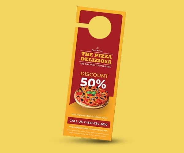 Printed cardboard door stopper promotional piece