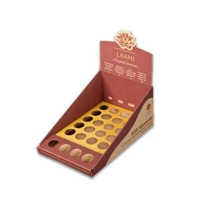 Retail counter display tray for product merchandising