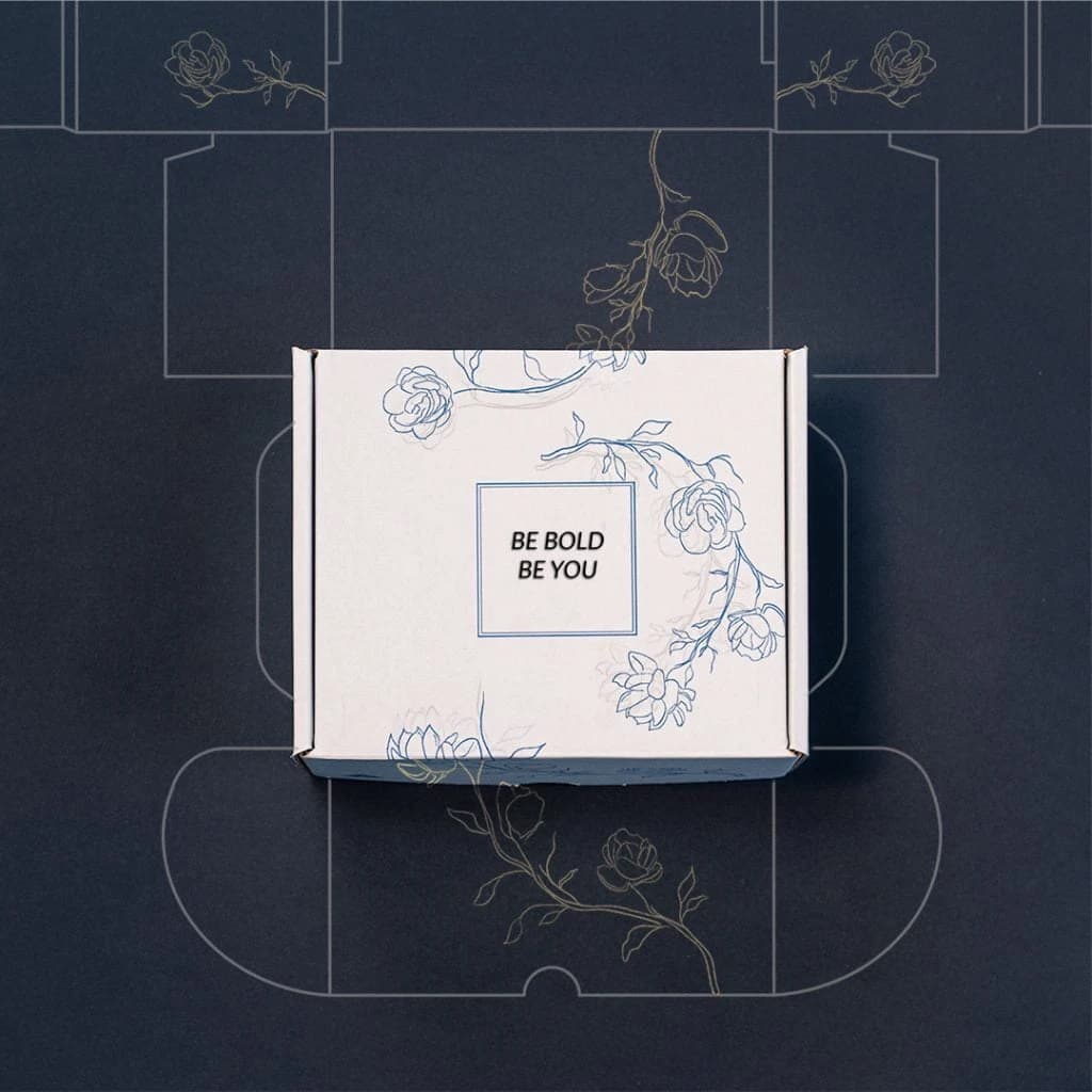 3D render of a custom printed box in Pakko’s designer